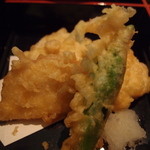 ニューカッポウスタイル ヤブ - 天ぷら（獅子唐、蓮根、薩摩芋、白身魚）