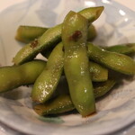 季節料理 よし野 - お通し（枝豆山椒煮）