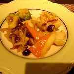 中国料理 翡翠宮 - 健美コース　帆立貝とイカのXO醤油炒め