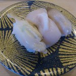 回転寿し トリトン - 【2012年05月】北貝道三貫盛り＠420円。