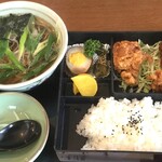 うどんそば処なかま - ランチ　鶏から揚げ