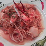 Pasta - 帆立貝とカニのトマトソース