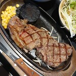 sute-kiandohamba-gudemba-puremiamu - 溶岩焼サーロインステーキ☆