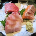 金ちゃん - 刺身の厚さに全員驚愕！ ここまで厚い切り身は初めてかもしれない