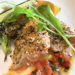 BISTRO SOLA - 山梨県ブランドサーモン「富士の介」香草パン粉焼きケッカソース