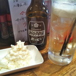 Shimoakatsuka Dainamaito Sakaba - ホッピーとポテサラ