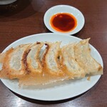 谷記 - ランチセットの焼き餃子。