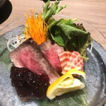 神戸牛と蟹料理 眞 - ローストビーフのサラダ