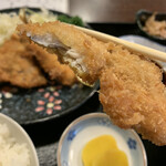 海鮮酒房 川 - 料理写真:小あじフライ定食　　600円