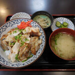 炭火焼鳥　母家 - 焼鳥丼定食（塩）（みそ汁付き）