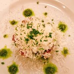 イナロ食堂 - 料理写真:マグロとアボカドのチーズスノー