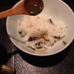 ぎんざ 一二岐 - 肝醤油をかけて