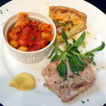 サンフォコン - 前菜3種：ヤリイカのキッシュ、トリッパ、パテドカンパーニュ