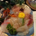 福松荘 - 刺身盛り合わせ♪最高！
