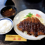 とんかつの山岡 - 特製Wとんかつとご飯と赤だし