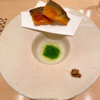 鮨 くりや川 - 長良川の稚鮎 蓼酢、肝塩和え