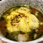 拉麺大公 - トマトとバジルの塩つけ麺、シメのチーズリゾット