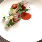 ＢＩＳＴＲＯ Ｂｏｎｎｅ－ｃｈｅｒｅ - 金目鯛とチーズのパプリカスース