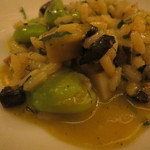 ICARO miyamoto - アワビと空豆のリゾット　香草バターのマンテカート1