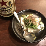 立ち呑み くにし - 冷奴(ハモ出汁＆スダチ)