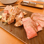 肉処　ぎんべこや - 十勝ハーブ牛サーロインステーキとクリミの塊焼き