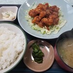 まりも食堂 - 日替わりA定食（ヤンニョムチキン定食）