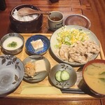 Satonoya - 豚ロースの冷しゃぶ（ゴマだれ）膳¥950-