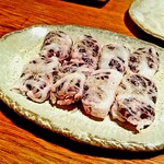 ホルモン焼 婁熊東京 - 網レバ。サックサク♡これって何?ぐらい美味しい。