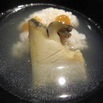 神楽坂 石かわ - 鱧と鮑のお椀