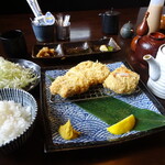 とんかつ 串揚げ 優膳 - ロースかつとヒレかつ食べ比べランチ