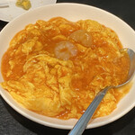 香満園 - 2020年7月。晩酌セットのエビチリ。エビは3尾。