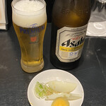 香満園 - 2020年7月。晩酌セットの瓶ビール。