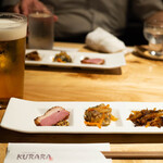 日本酒と創作糠漬 KURARA - ビールはプレモル香るエール