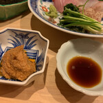 はらまさ - あん肝ソース美味しい