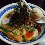 麺や横丁 縁日 - 『 冷しラーメン 』（ 通常メニューではありません ）＋『 味玉 』（並） 680円＋100円