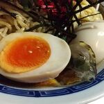 麺や横丁 縁日 - 味玉☆  （横は、氷）