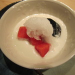 神楽坂 石かわ - ココナッツミルクのシャーベット