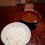 あげづき - ご飯、味噌汁