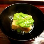 片折 - 揚げ豆腐と絹さや