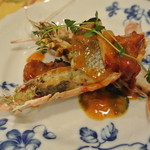 スカンピのグリル　スズキのソテー