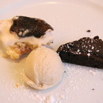 ダルクオーレ - デザート　サクランボの何とか（笑）、チョコケーキ、アイスクリーム