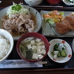 ピエール - 豚の生姜焼きチキンカツ定食1029円