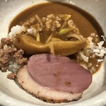 鴨出汁中華蕎麦 麺屋yoshiki - 鴨カレーつけ麺＋小ライス