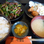 焼肉 やまと - レバニラ定食　７４０円