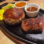 ステーキ&ハンバーグ an=swer Meet@Meat - ♦︎ハラミコンボ　¥2,017
            (ハラミ100g・ハンバーグ200g)