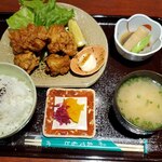 Akasaka Anan - 鶏竜田揚げ定食　全景