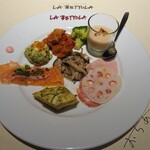 LA BETTOLA da Ochiai Kanazawa - 前菜盛り合わせ。