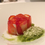 朗 長谷川稔Lab - デザート①イチゴのカプレーゼ