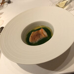 朗 長谷川稔Lab - キンキ出汁ともずくの相性が恐ろしく合ってた。天才的一皿。