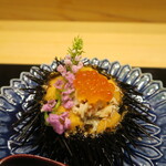 鮨 山浦 - 岩手キタムラサキウニ